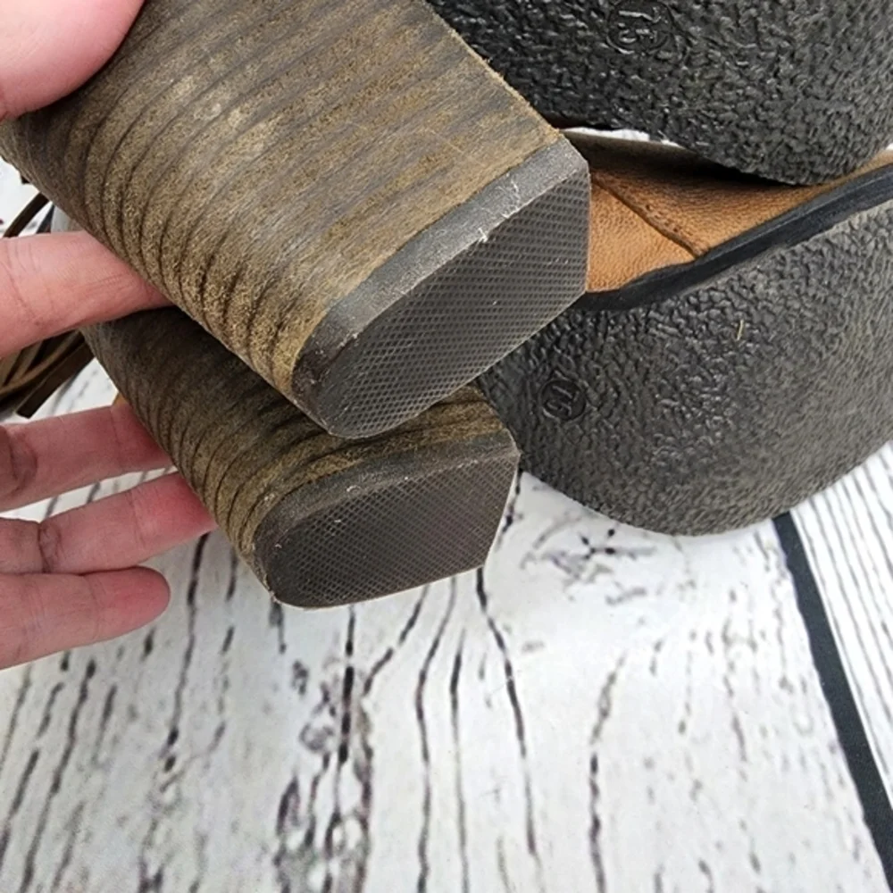Steve Madden Woodmeer Cognac‎ Fringed Booties